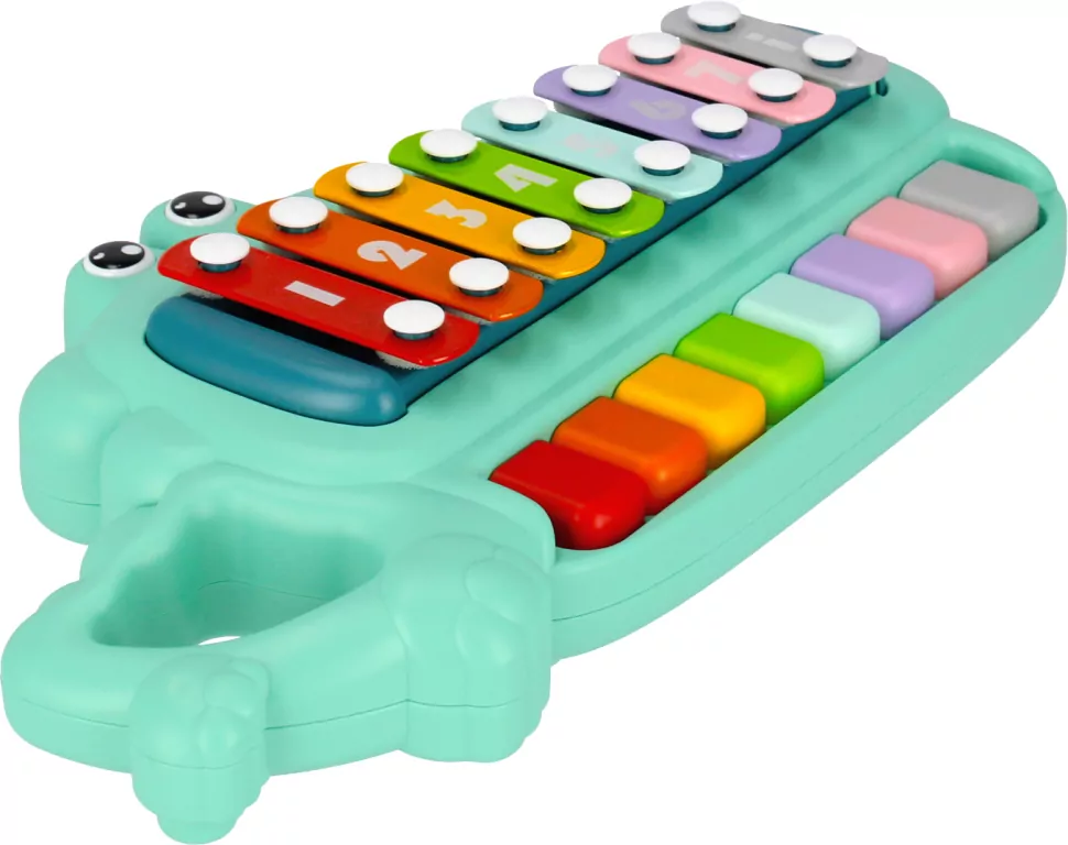 Pianinko cymbałki krokodylek 2w1 BAM BAM - tantis.pl