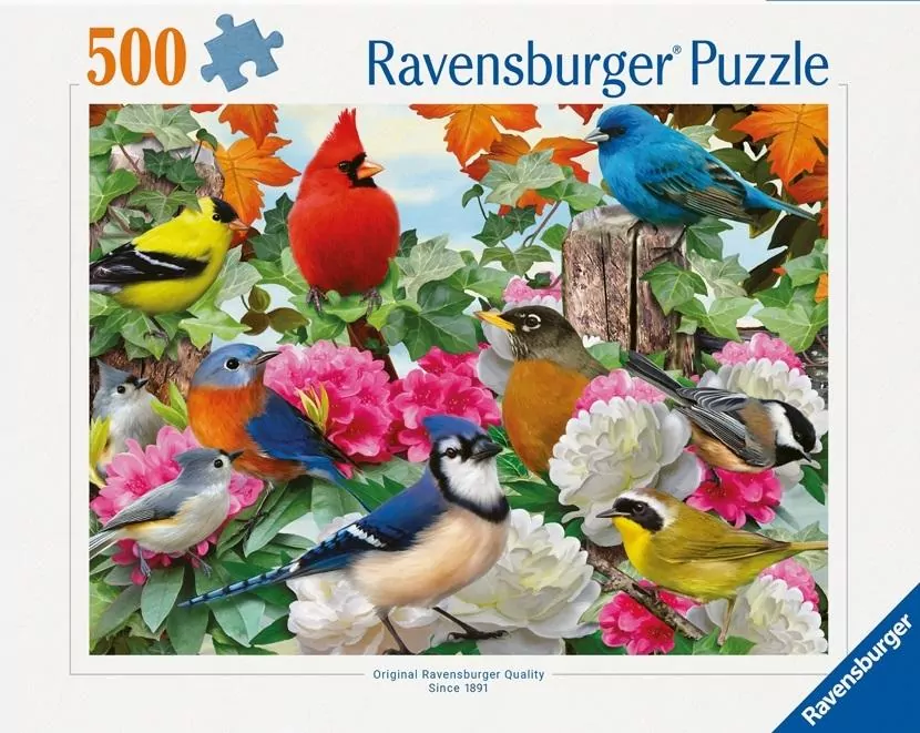 Puzzle 2D 500. Ptaki ogrodowe - tantis.pl
