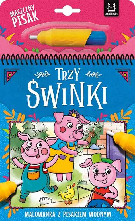 Trzy świnki. Malowanka z pisakiem wodnym - tantis.pl