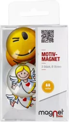 Magnes szklany, Smiley/Anioł Kopuła 3,5 cm