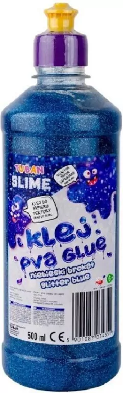Klej brokatowy. Niebieski 500ml - tantis.pl