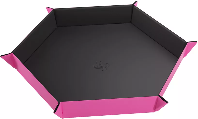 Gamegenic: Magnetic Dice Tray - Hexagonal - Black/Pink - tantis.pl