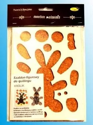 Szablon figurowy do quillingu królik 14.5x19cm - tantis.pl