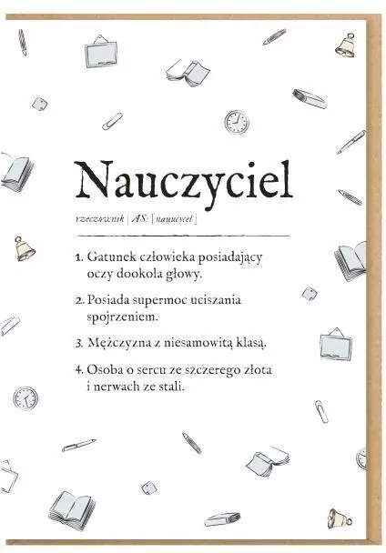 Karnet okolicznościowy Nauczyciel - tantis.pl