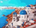 Malowanie po numerach - Krajobraz Santorini 40x50 - tantis.pl