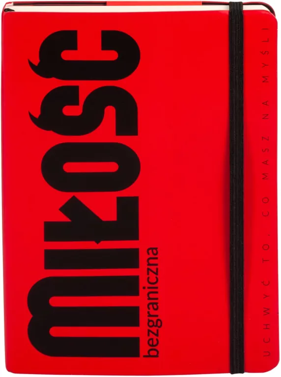 Notes A5 kratka Miłość czerwony - tantis.pl