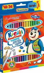 Kredki dwustronne trójkątne Bambino. 36 kolorów