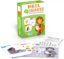 Mots en images: karty obrazkowe z grami językowymi do nauki francuskiego + e-flashcards + audio OOS