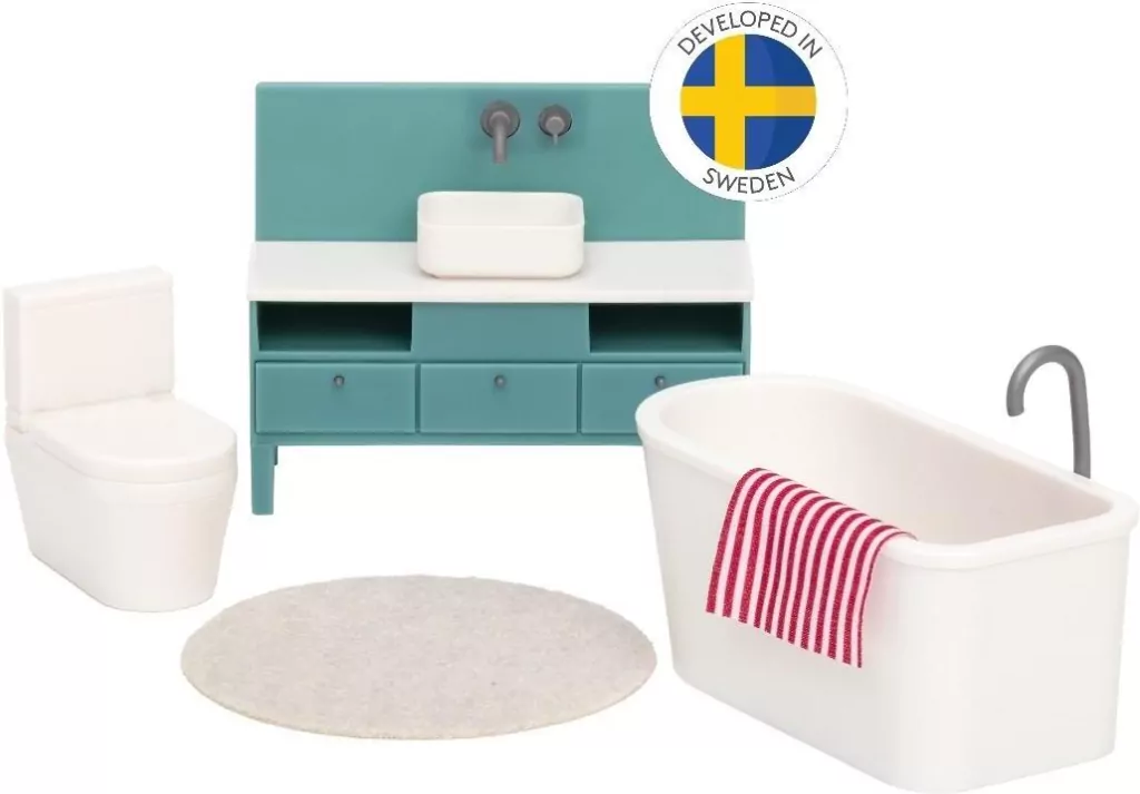 Zestaw mebli do łazienki do domku dla lalek basic - tantis.pl