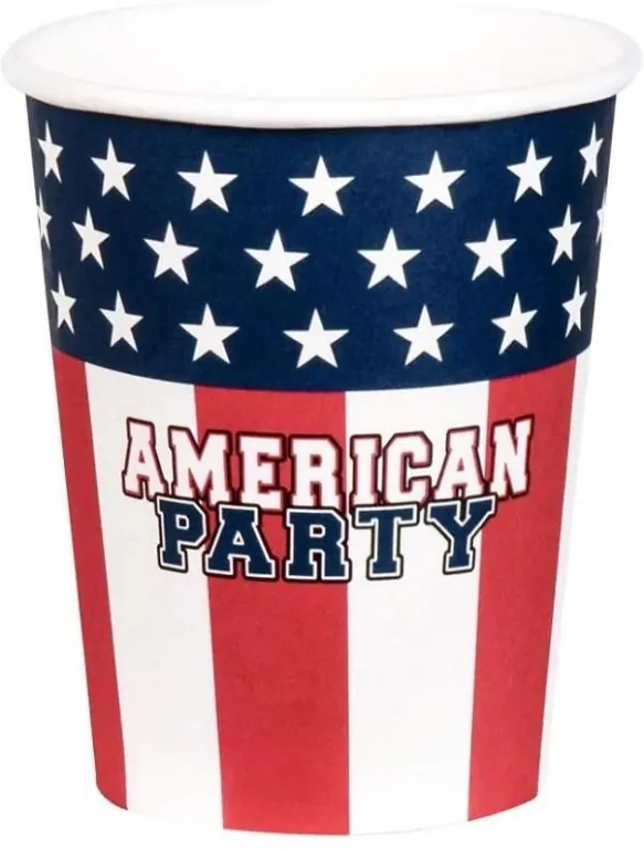 Kubeczki papierowe American Party 210ml 10szt - tantis.pl
