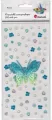 Kryształki samoprzylepne motyl 3D 75x60mm 82szt - tantis.pl