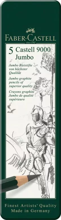 Zestaw ołówków Castell Jumbo 5szt FABER CASTELL - tantis.pl