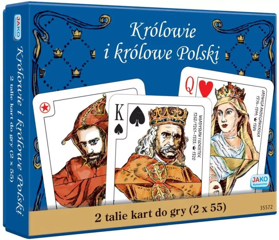 Karty 2 x 55. Królowie i królowe Polski - tantis.pl