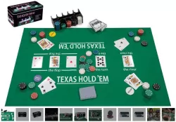 Zestaw do pokera 200 żetonów z matą i kartami