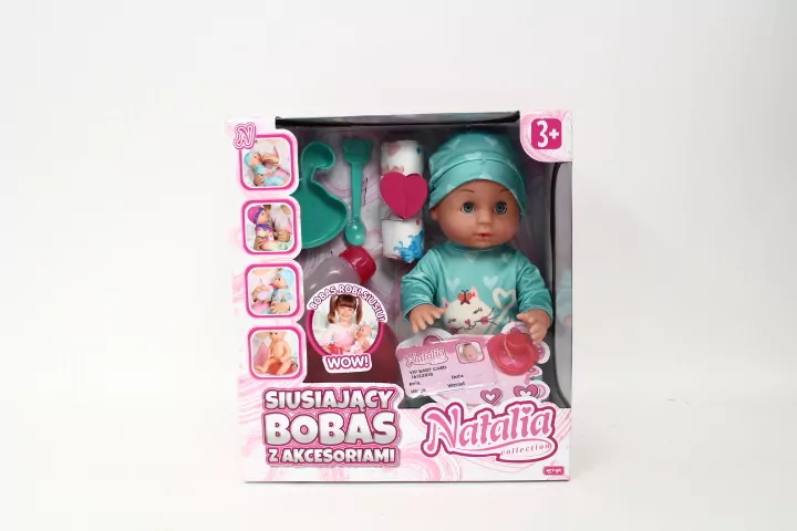 Lalka Natalia siusiający bobas z akcesoriami 30cm - tantis.pl