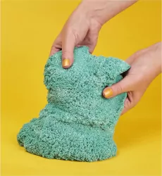 Kinetic Sand. Piasek kinetyczny z brokatem. Turkusowy 90g