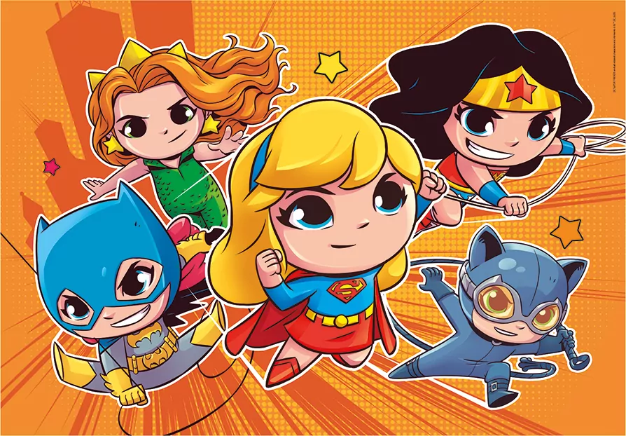 Clementoni. Puzzle 2x60. Super Kolor WB DC Comics - tantis.pl