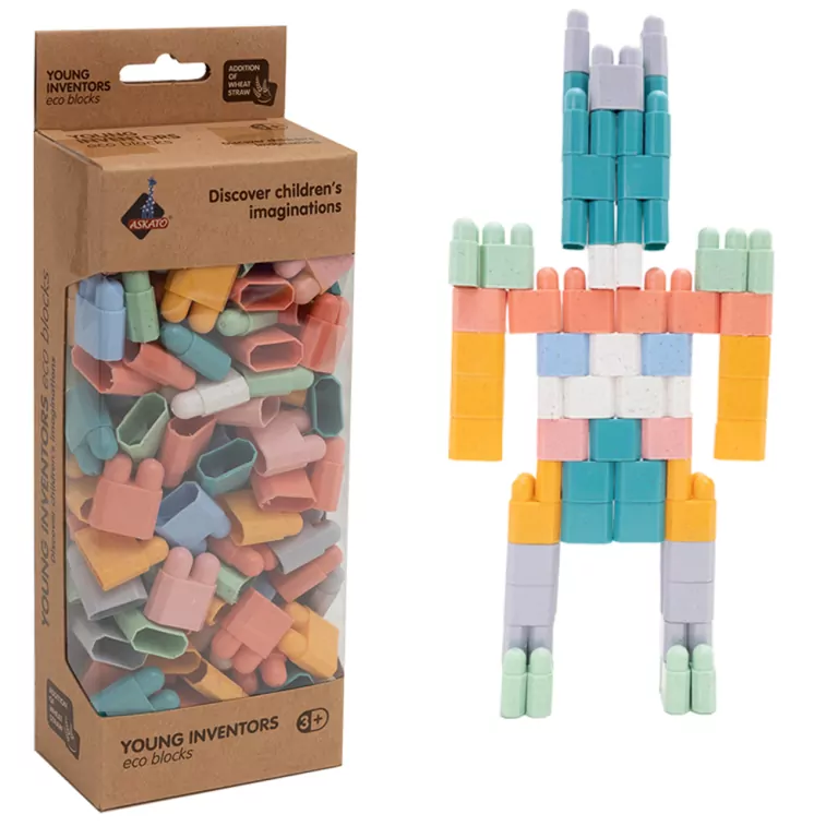 Eko Klocki Małych Geniuszy. 150 elementów. Cegiełki - tantis.pl