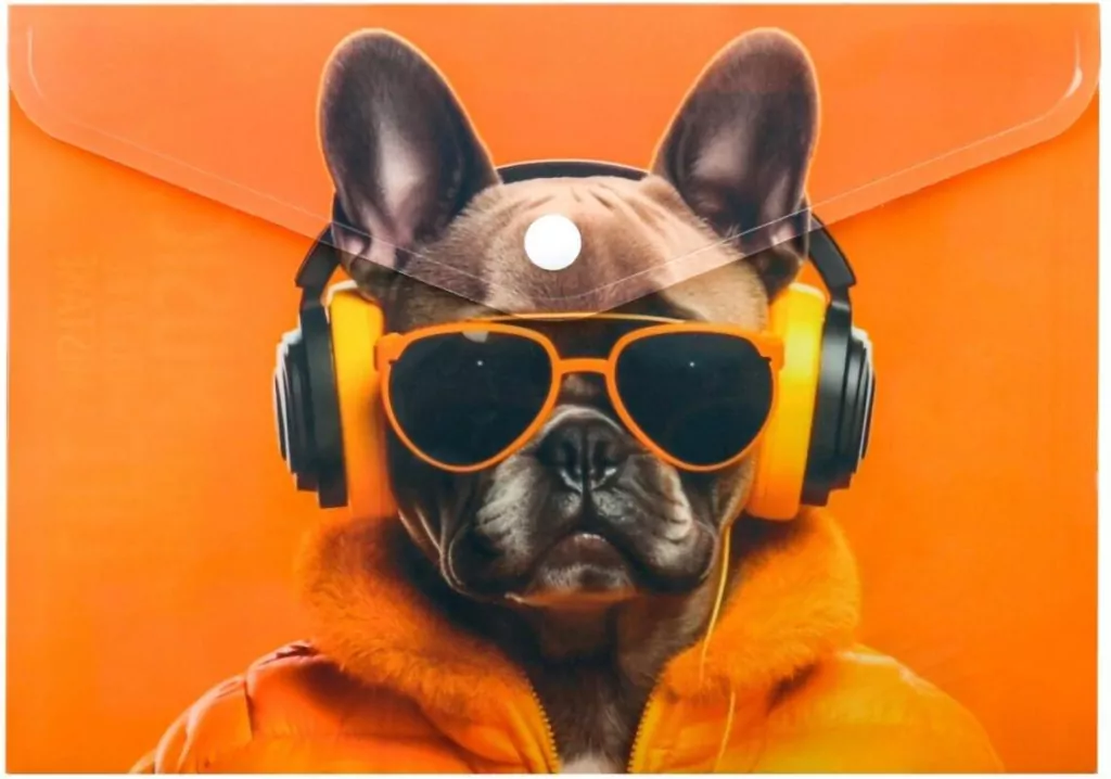 Koperta A5 PP na napę z nadrukiem Cool Dog - tantis.pl