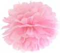 Pompon bibułowy różowy 35cm - tantis.pl