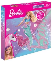 Barbie Zestaw kreatywny dla dzieci haft diamentowy Mermaid Vibes Dotz Box