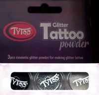 Tytoo. Tatuaże zestaw brokatów 3 koloroy