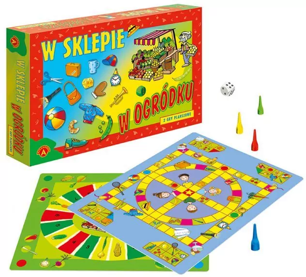 W sklepie. W ogródku. 2 gry planszowe - tantis.pl