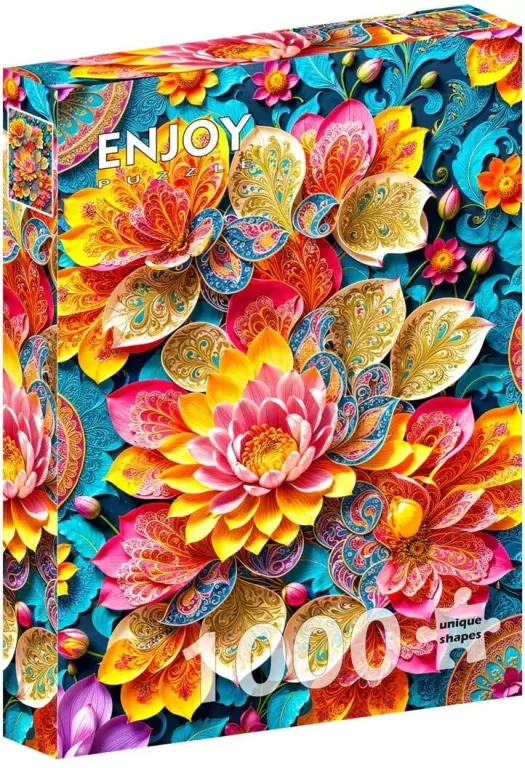 Puzzle 1000 Kolorowe lilie wodne - tantis.pl