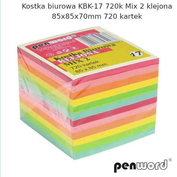 Kostka biurowa mix 85x85x70mm 720K - tantis.pl