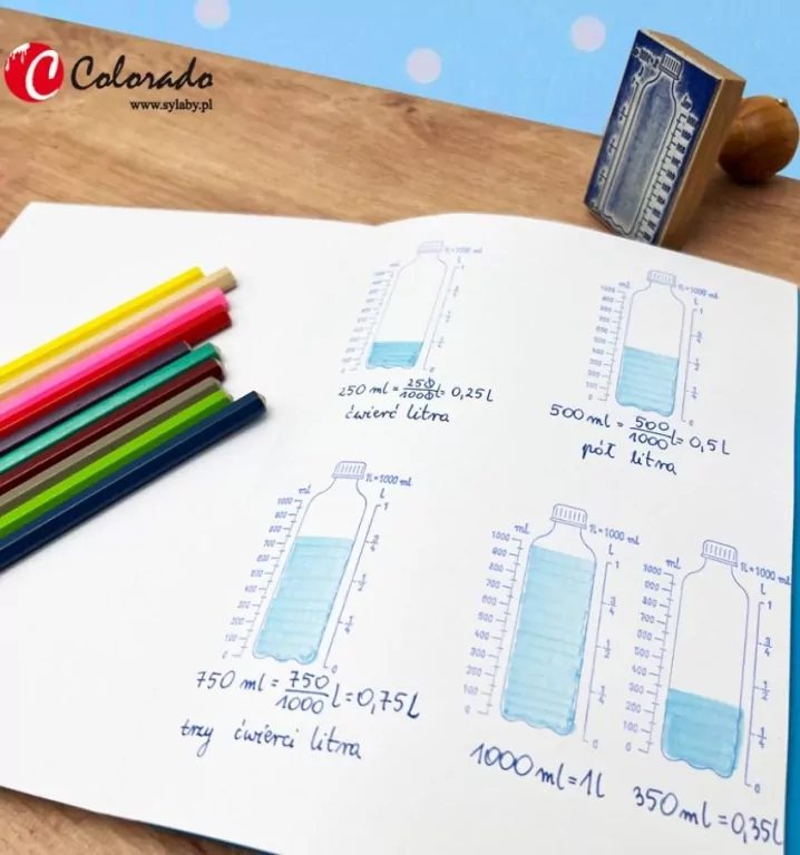 Stempel edukacyjny. Pojemność butelka - tantis.pl