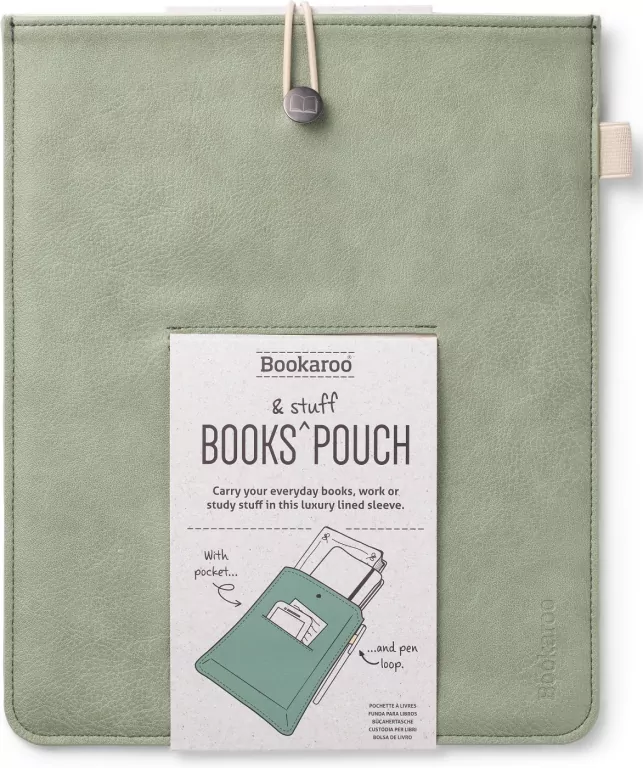 Bookaroo Books & Stuff. Etui na książkę oliwkowe - tantis.pl