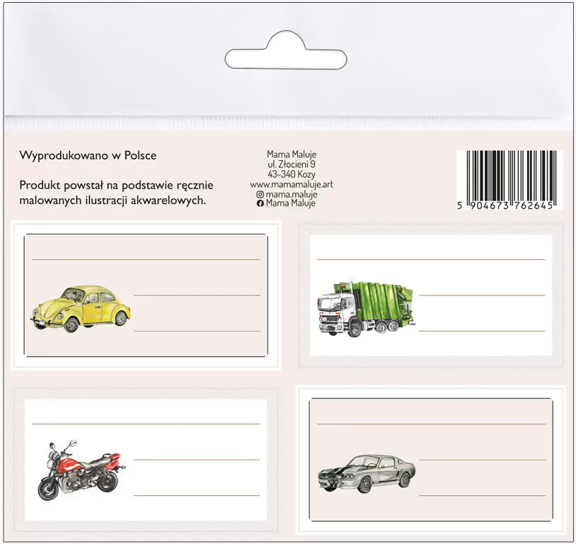 Naklejki na zeszyty Pojazdy - tantis.pl
