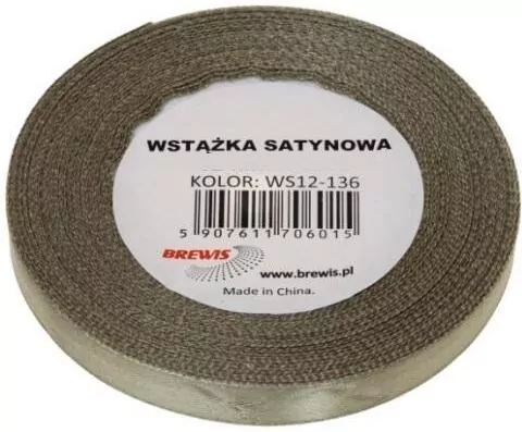Wstążka satynowa khaki 6mm x 32m - tantis.pl