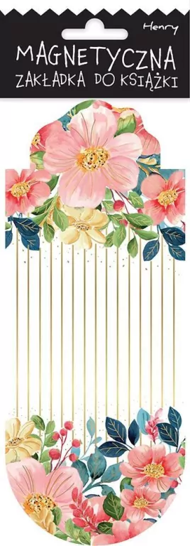 Zakładka magnetyczna owal Kolorowe kwiaty - tantis.pl