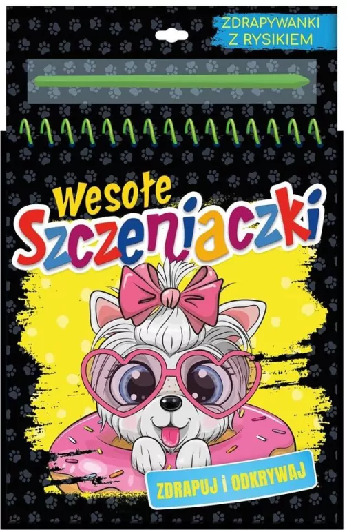 Wesołe szczeniaczki. Zdrapywanki z rysikiem - tantis.pl