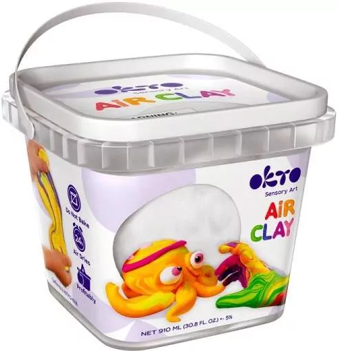 Zestaw lekkiej powietrznej ciastoliny. Biały 910ml - tantis.pl