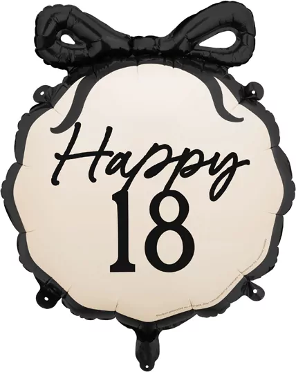 Balon foliowy pastylka Happy 18 47,5x45cm - tantis.pl