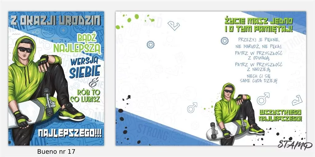 Karnet Bueno B6 + koperta wzór nr 17 Urodziny - tantis.pl