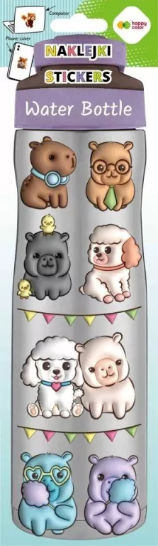 Naklejki Water Bottle Kapi Fun 83x286 HAPPY COLOR - tantis.pl