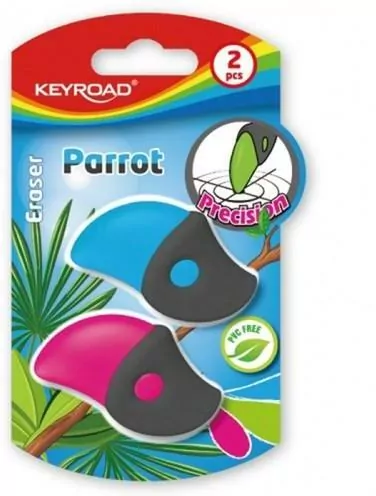 Gumka keyroad uniwersalna parrot 2 szt blister - tantis.pl