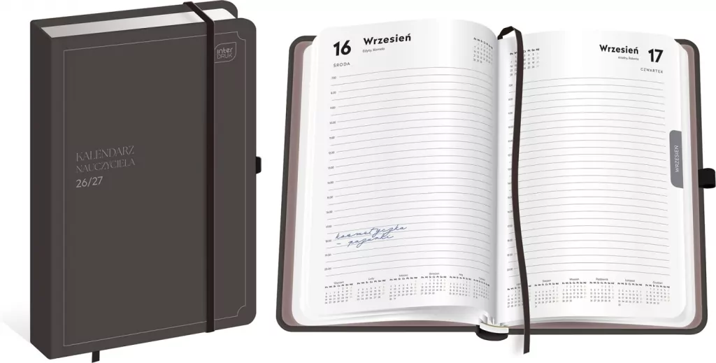 Kalendarz nauczyciela 2026/27 B5 Brown - tantis.pl