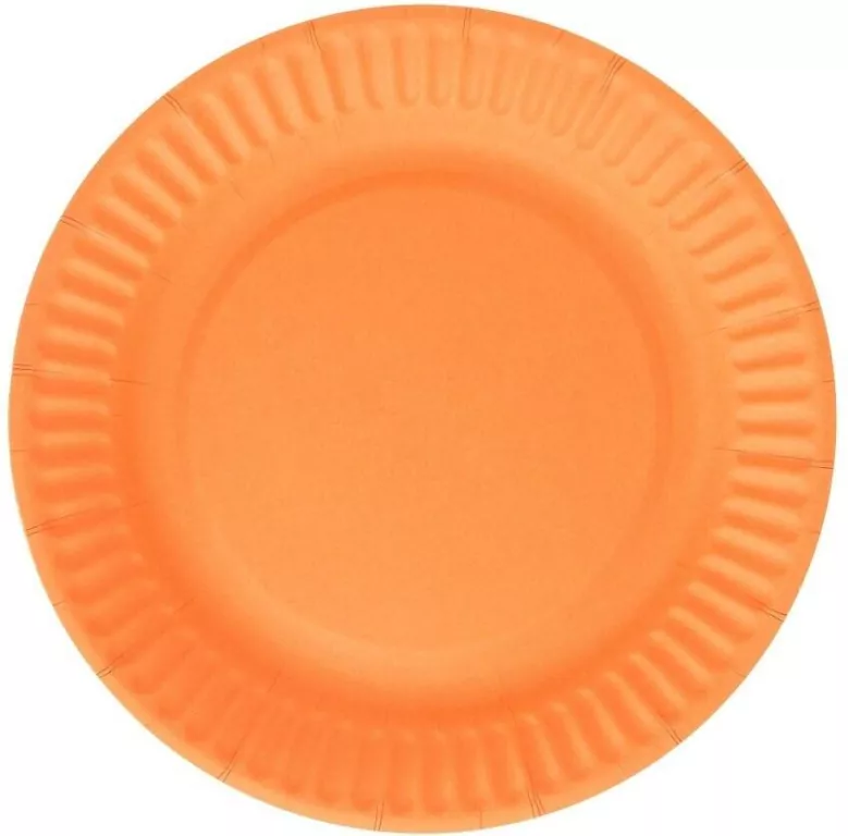 Talerzyki papierowe pomarańczowe 18cm - tantis.pl