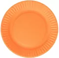 Talerzyki papierowe pomarańczowe 18cm - tantis.pl