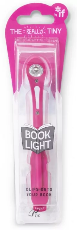 Lampka do książki ciemnoróżowa z klipsem - tantis.pl