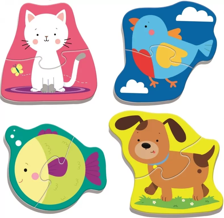 Baby Classic. Zwierzątka. Puzzle 4w1 - tantis.pl