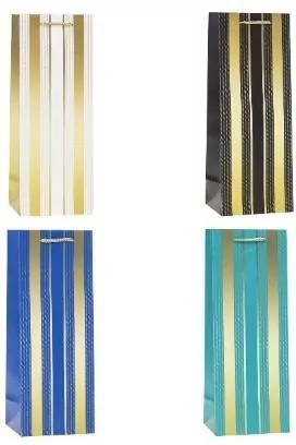 Torebka ozdobna na butelkę 12x36x9cm mix ROZETTE - tantis.pl