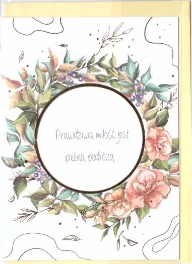 Karnet B6 Ślub cytat. Róża - tantis.pl