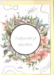 Karnet B6 Ślub cytat. Róża