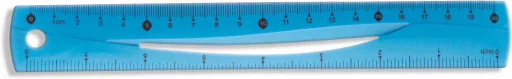 Linijka 20cm elastyczna. Niebieska - tantis.pl