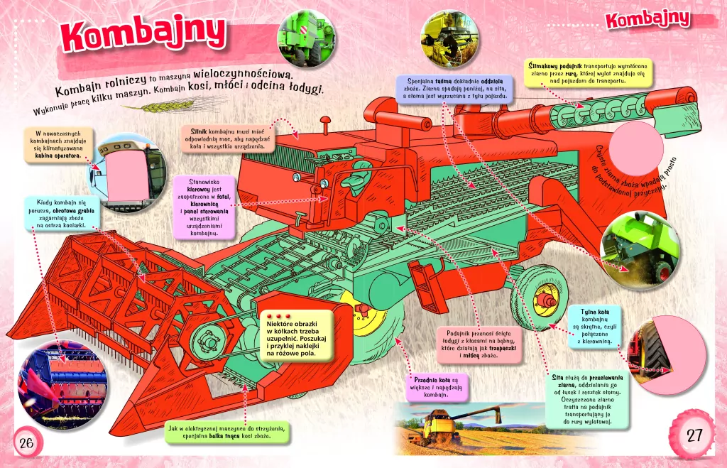 Traktory i kombajny. 189 naklejek - tantis.pl